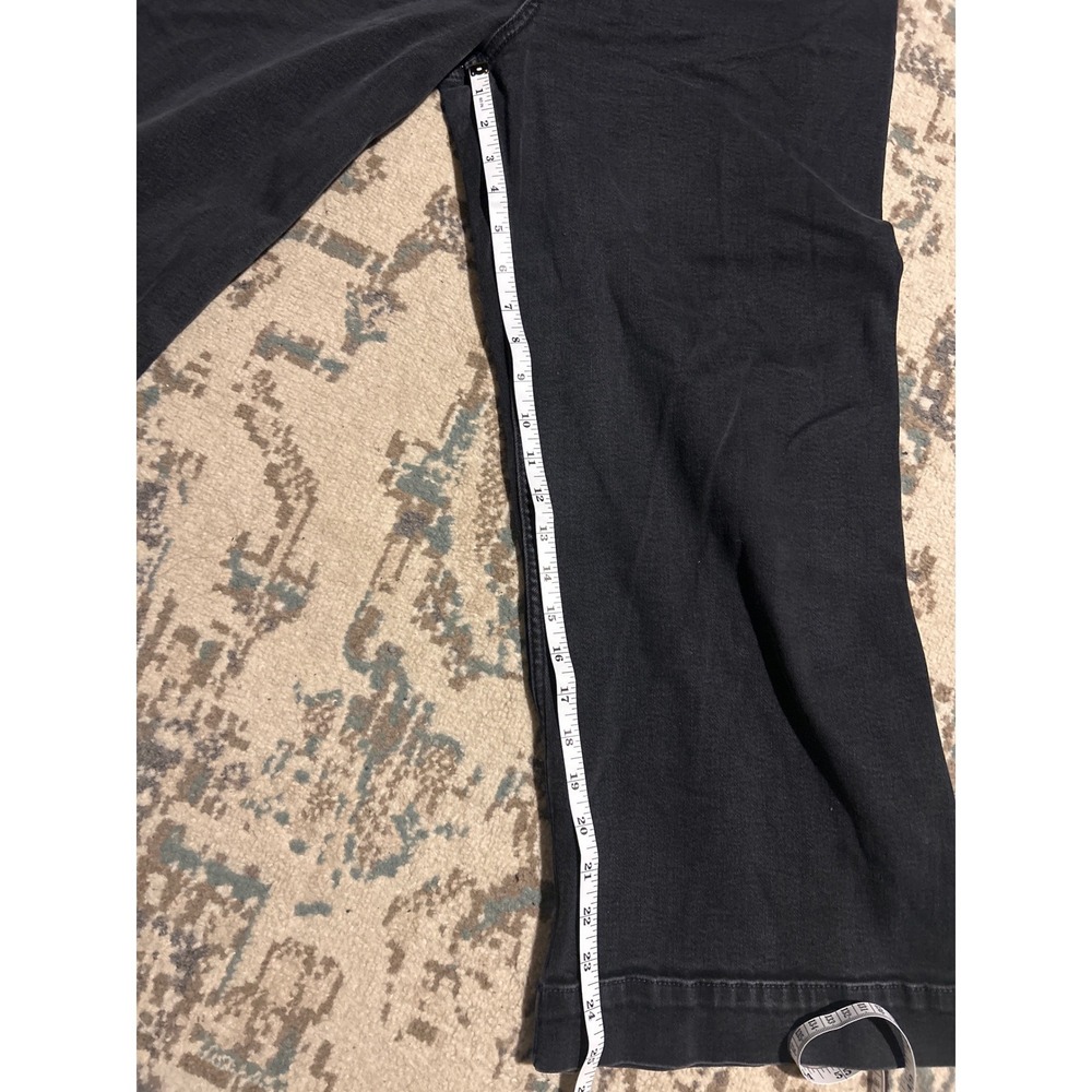 PILCRO Anthropologie Black Wide Leg Cropped Jeans High Rise Size 32 - Picture 6 of 6
